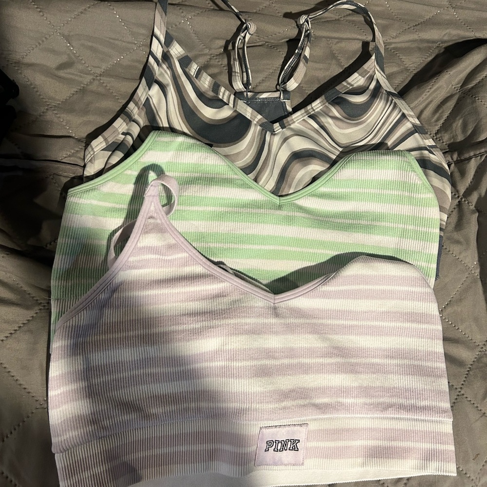 3 Victoria’s Secret sports bras size medium
